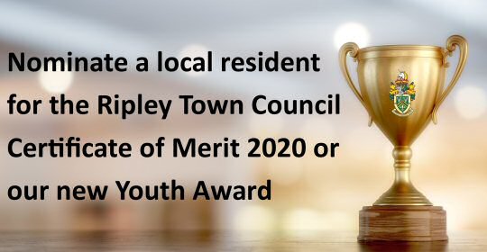 Nominate a Local Resident For The Ripley Town Council Certificate Of Merit or Youth Award