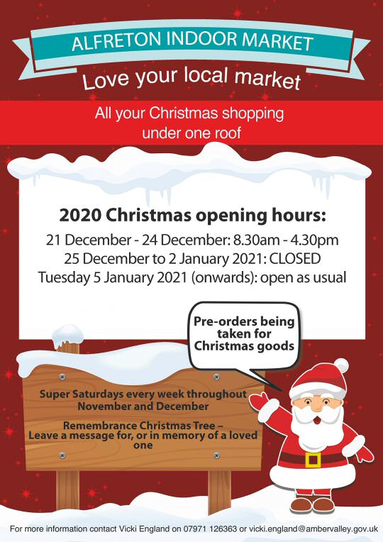 Alfreton Christmas Market Opening Times