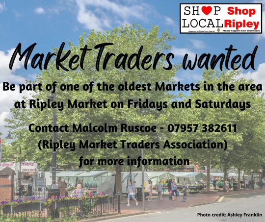 Are you a Market Trader, or want to be? Come and join Ripley Market