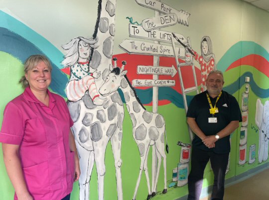 Local artist completes 50m mural at Chesterfield Royal Hospital