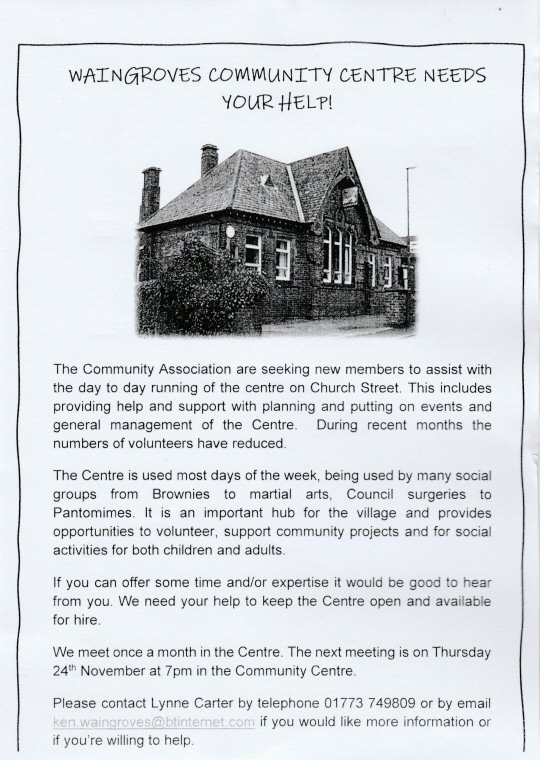 Waingroves Community Asociation Appeals For More Active Members