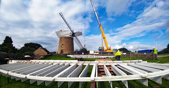Work begins at iconic Heage Windmill