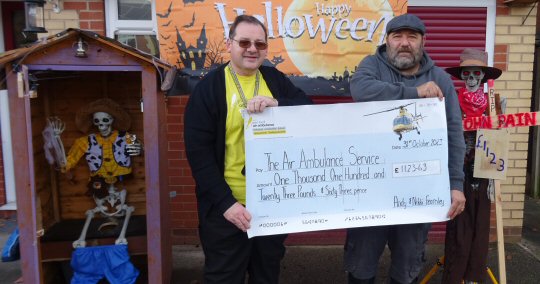 DLRAA Receives Donation From Belper Halloween Spooktacular Bucket Collection 2023