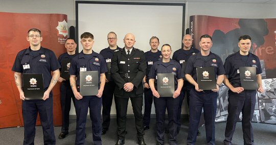 Nine new on-call firefighters for Derbyshire