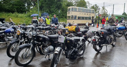 Classic Motorcycle Day at Crich Tramway Village