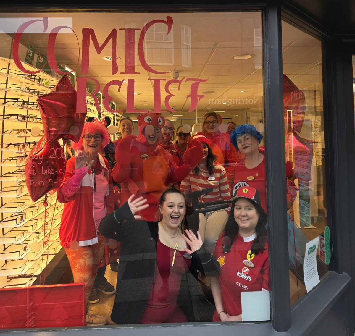 Pedal power helps Belper opticians  go the extra mile for charity