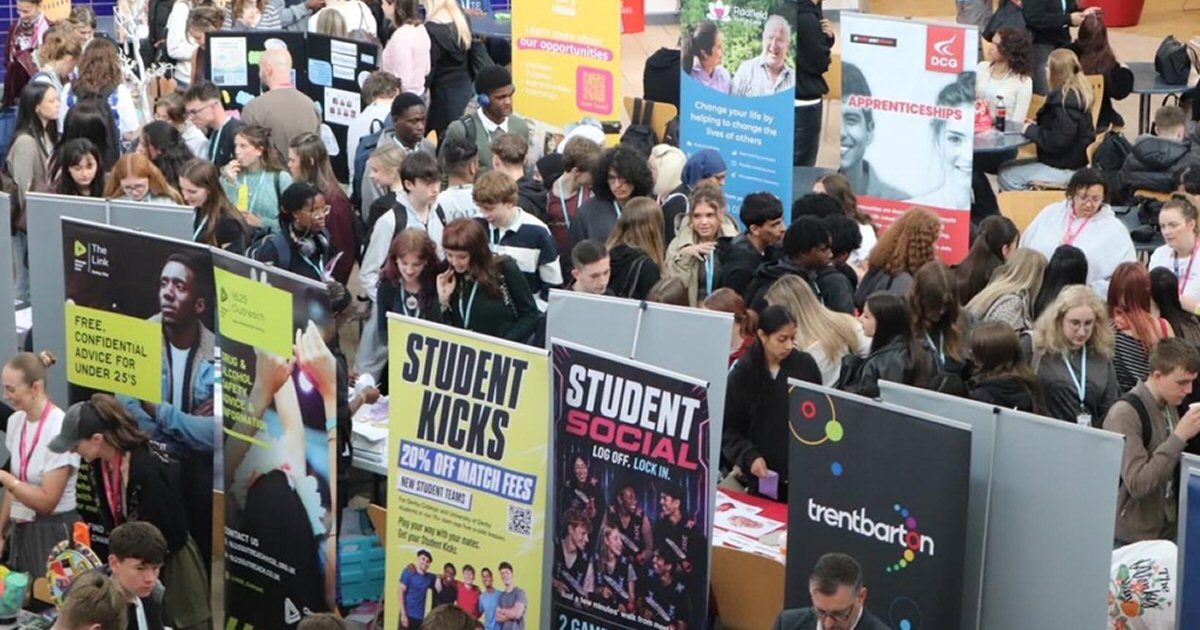 Derby College Group welcomes new students in style at Freshers' Fair 2026